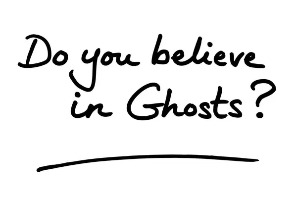 Tror Spöken Handskriven Vit Bakgrund — Stockfoto