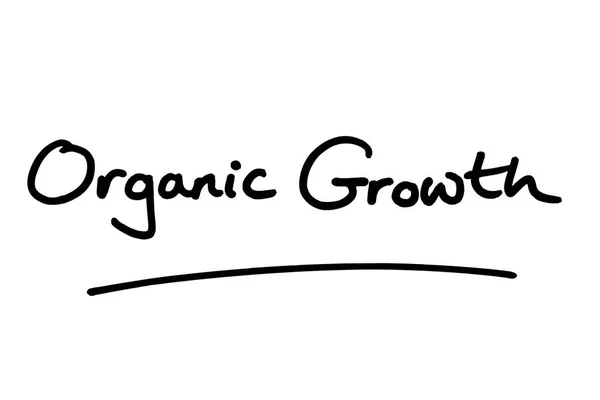 Crescimento Orgânico Escrito Mão Sobre Fundo Branco — Fotografia de Stock
