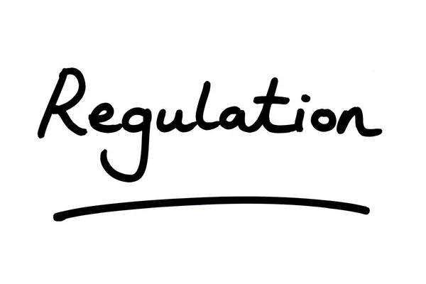 Regulation Handwritten White Background — Stock Photo, Image