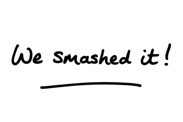 Smashed Handwritten White Background — Stock Photo, Image