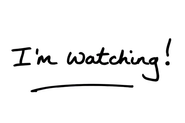 Watching Handwritten White Background — Stock Photo, Image