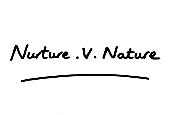 Nurture Nature Handwritten White Background — Stock Photo, Image