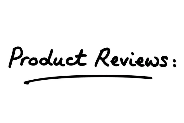 Product Reviews Handwritten White Background — Stock Photo, Image