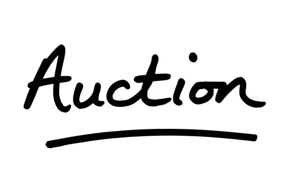 Auction Handwritten White Background — Stock Photo, Image