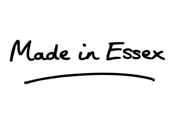 Hergestellt Essex Handgeschrieben Auf Weißem Hintergrund — Stockfoto