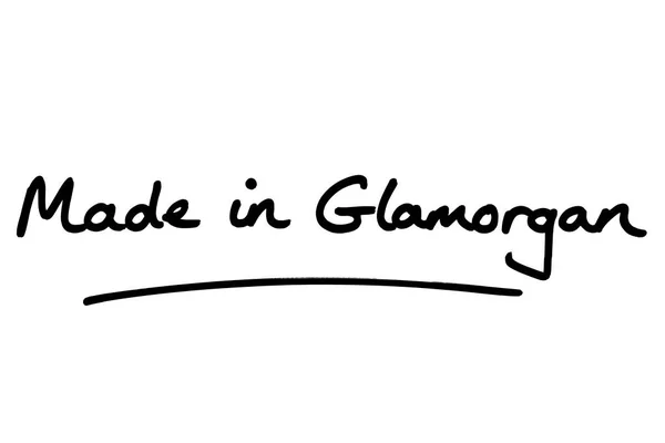 Hergestellt Glamorgan Handgeschrieben Auf Weißem Hintergrund — Stockfoto