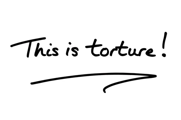 Torture Handwritten White Background — Stock Photo, Image