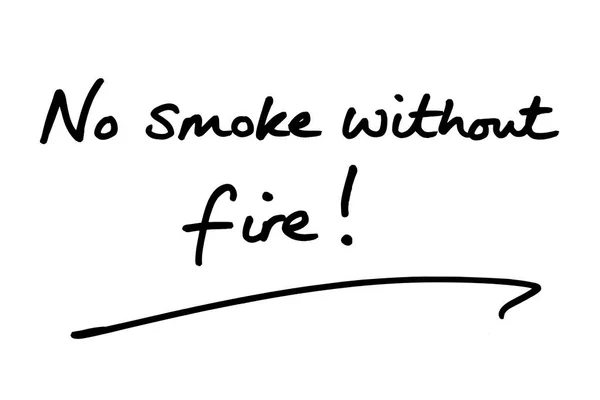 Smoke Fire Handwritten White Background — Stock Photo, Image