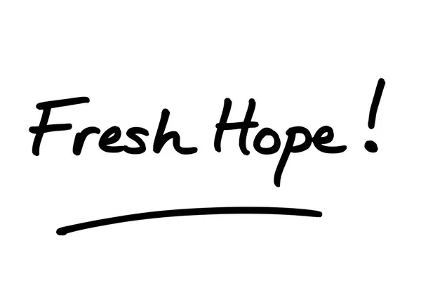 Fresh Hope Escrito Mano Sobre Fondo Blanco — Foto de Stock