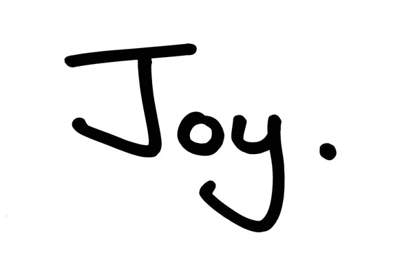 Joy Handwriten White Background — Stock Photo, Image