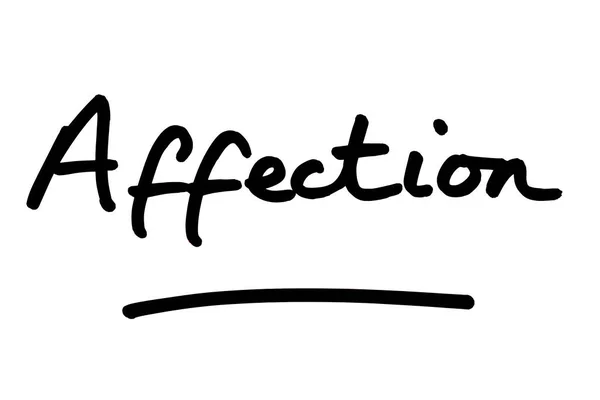 Affection Handwritten White Background — Stock Photo, Image