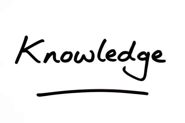 Knowledge Handwritten White Background — Stock Photo, Image