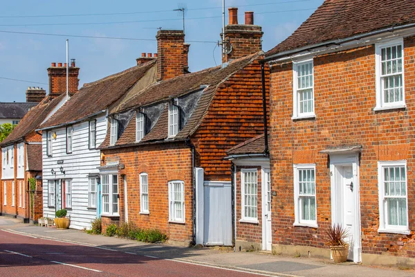 Essex July 20Th 2021 View Pretty Townhouses Beautiful Village Stock — Stock Photo, Image