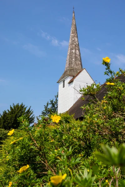 Pohled Krásný Kostel Všech Svatých Obci Stock Essexu Velká Británie — Stock fotografie