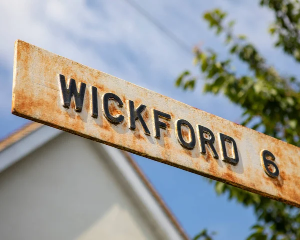 Sinal Direção Para Cidade Wickford Essex Reino Unido — Fotografia de Stock