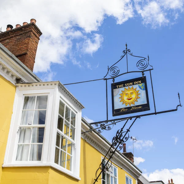 Essex July 29Th 2021 View Traditional Sign Sun Inn Public — Stock Photo, Image