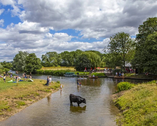 Essex Reino Unido Julio 2021 Una Vista Del Río Stour — Foto de Stock