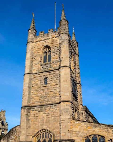 Una Vista Iglesia San Juan Bautista Ciudad Newcastle Tyne Reino — Foto de Stock