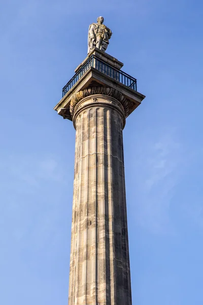 Una Vista Del Monumento Los Grises Situado Zona Grainger Town — Foto de Stock