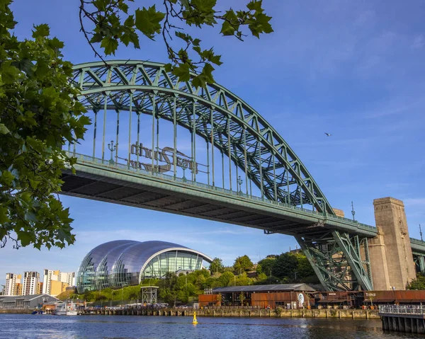 Newcastle Tyne Wielka Brytania Sierpnia 2021 Piękny Widok Zabytkowy Most — Zdjęcie stockowe