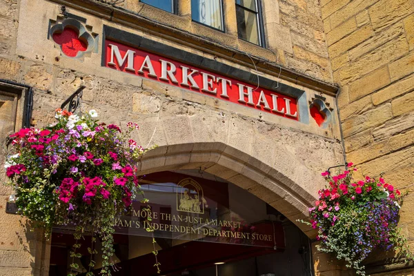 Durham Reino Unido Agosto 2021 Entrada Para Market Hall Mercado — Fotografia de Stock