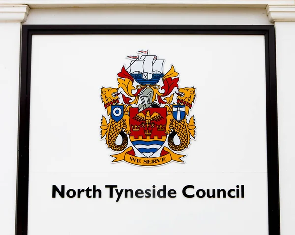 Northumberland Reino Unido Agosto 2021 Close Logotipo North Tyneside Council — Fotografia de Stock
