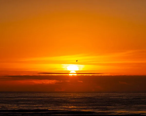 Krásný Východ Slunce Whitley Bay Pobřeží Northumberlandu Velké Británii — Stock fotografie