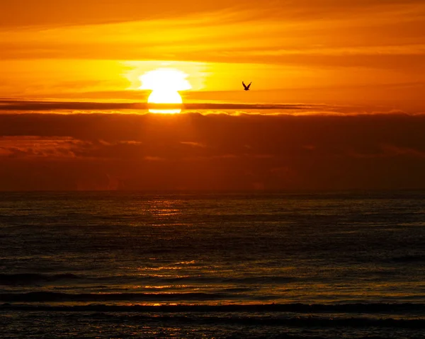 Beautiful Sunrise Viewed Whitley Bay Northumberland — Stock Photo, Image