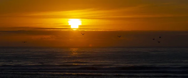 Beautiful Sunrise Viewed Whitley Bay Northumberland Coast — Stock Photo, Image