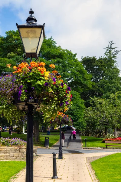 Beau Lampadaire Vintage Dans Ville Thermale Historique Harrogate Dans Yorkshire — Photo