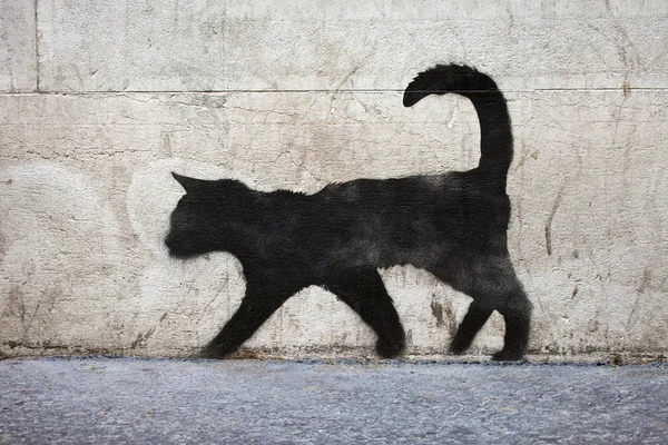 Kara kedi graffiti