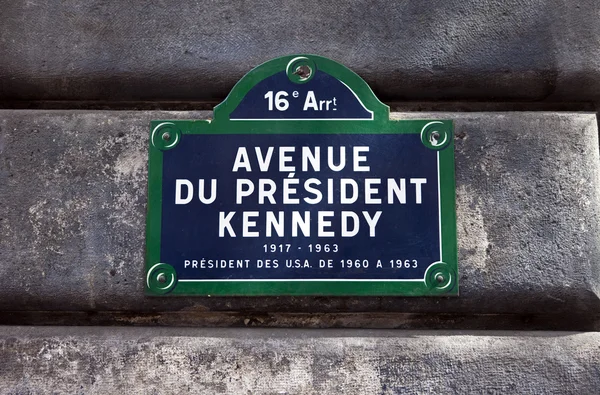 Avenue du Başkan kennedy de paris — Stok fotoğraf