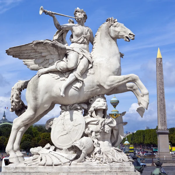 Náměstí Place de la concorde v Paříži — Stock fotografie