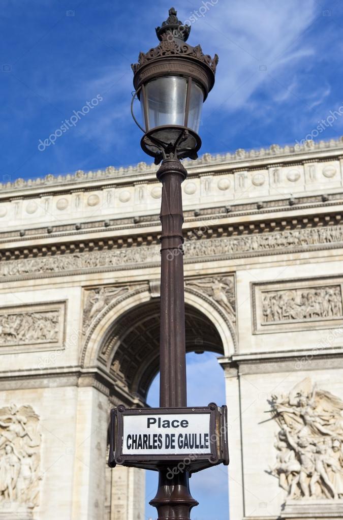 Place Charles De Gaulle and the Arc de Triomphe in Paris