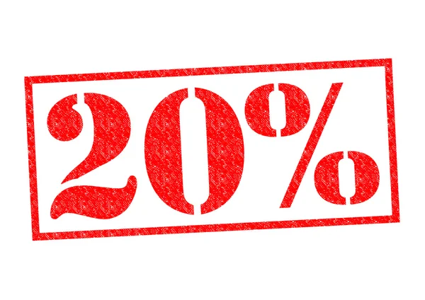 20 Percent Rubber Stamp — Stock Photo, Image