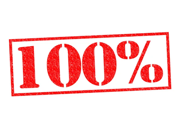 100 procent Rubberstempel — Stockfoto