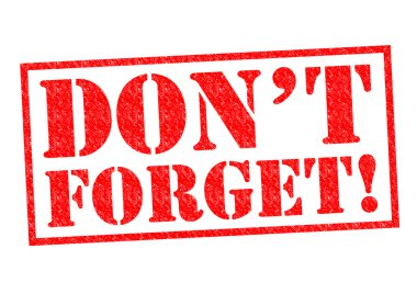 DON'T FORGET! clipart