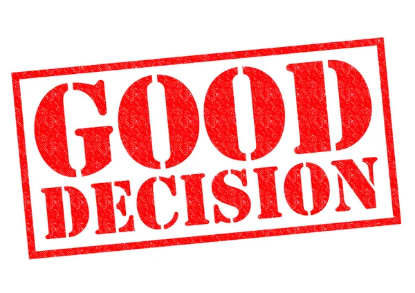 GOOD DECISION — Stock Photo, Image
