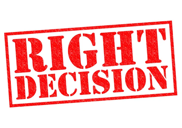 RIGHT DECISION — Stock Photo, Image