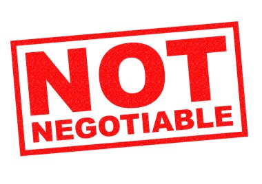NOT NEGOTIABLE clipart