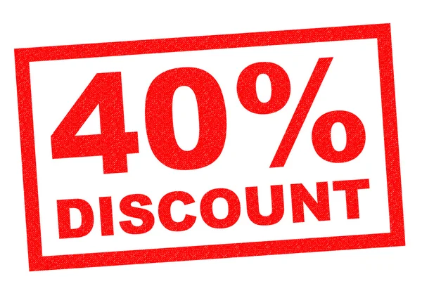 40 Percent DISCOUNT — Stock Photo, Image