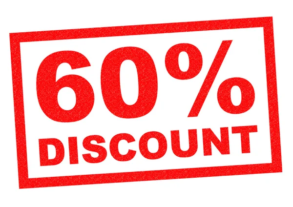 60 Percent DISCOUNT — Stock Photo, Image