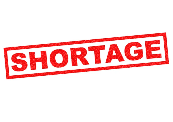 SHORTAGE — Stock Photo, Image