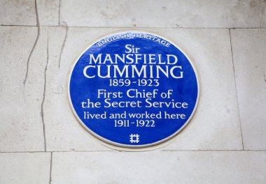Efendim Mansfield Cumming (gizli servis) plak Londra'da