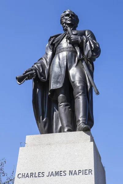 Statua di Charles James Napier in Piazza Trafalgar — Foto Stock