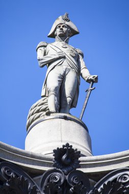 Amiral Nelson heykeli Londra'da Nelson's Column üzerinde