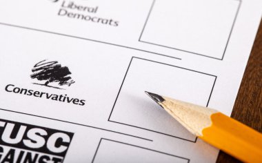 Conservatives on a UK Ballot Paper clipart