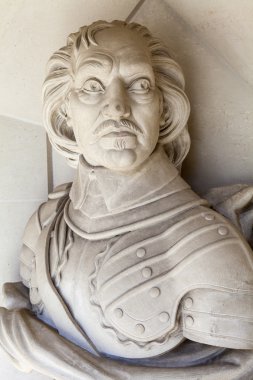 Oliver Cromwell Sculpture in London clipart