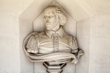 William Shakespeare Sculpture in London clipart