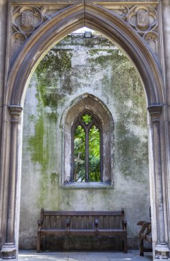 Remains of St. Dunstan-in-the-East Church in London clipart